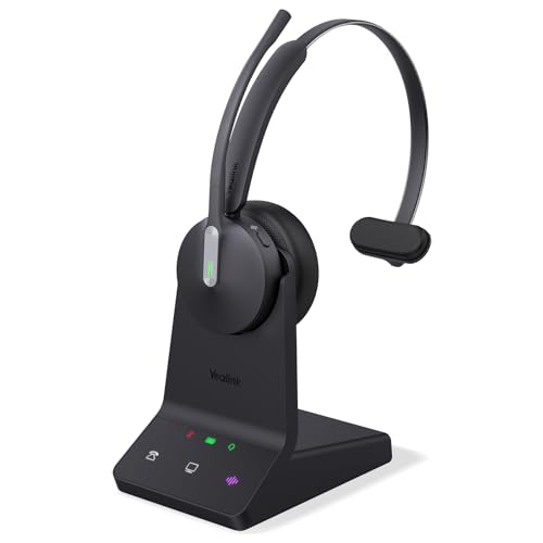 Yealink WH64 DECT & Bluetooth Mono UC Zoom Wireless Headset, 606 ft Range
