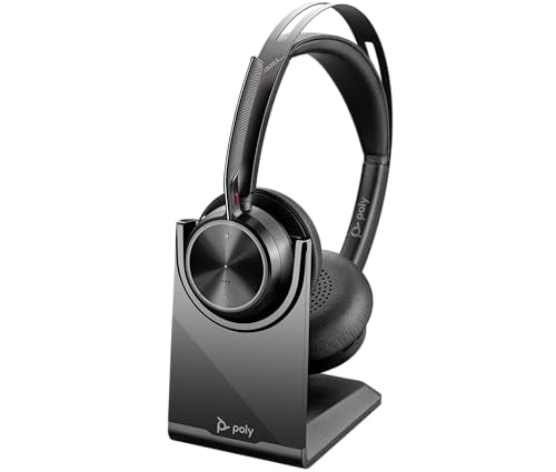 POLY Voyager Focus 2-M USB-C-C Headset USB-C/A Adapter Charging Stand