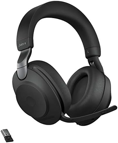 Jabra Evolve2 85 UC Wireless Headphones with Link380a, Stereo, Black