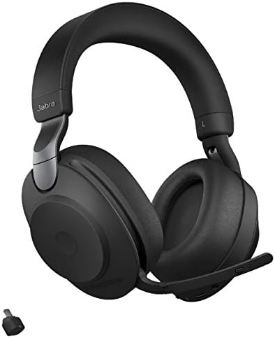 Jabra Evolve2 85 UC Wireless Headphones with Link380c, Stereo, Black