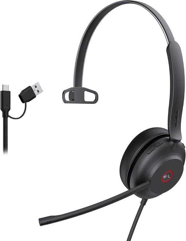 Yealink UH37 USB Headset with Noise Cancelling Microphone,Wired Headset for PC