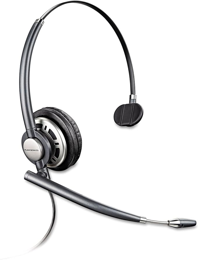 Plantronics HW710 EncorePro Premium Monaural Over-The-Head Headset w/Noise Canceling Microphone…