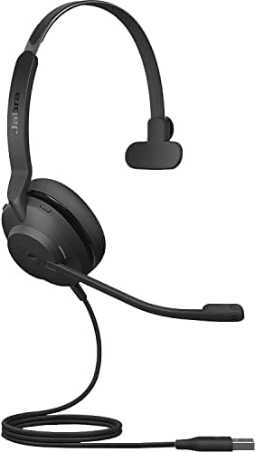 Jabra Evolve2 30 UC Wired Headset, USB-A, Mono, Black – Lightweight, Portable Telephone Headset with 2 Built-in Microphones – Work Headset with Superior Audio and Reliable Comfort