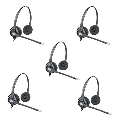 Plantronics HW261n Binaural Wired Office Headset- 5 Pack