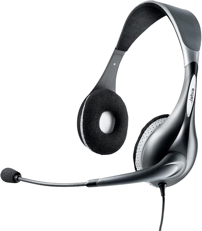 Jabra UC VOICE 150 MS Duo Lync Optimized Corded Headset for Softphone