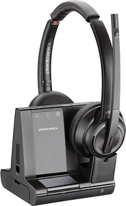 Plantronics SAVI 8200 Series W8220-M Wireless DECT Headset System, Certified for Skype for Business