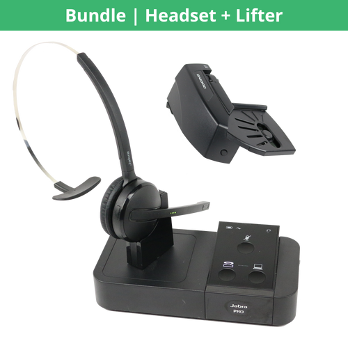 Jabra Pro 9450 Wireless Headset Bundle with Lifter (Renewed)