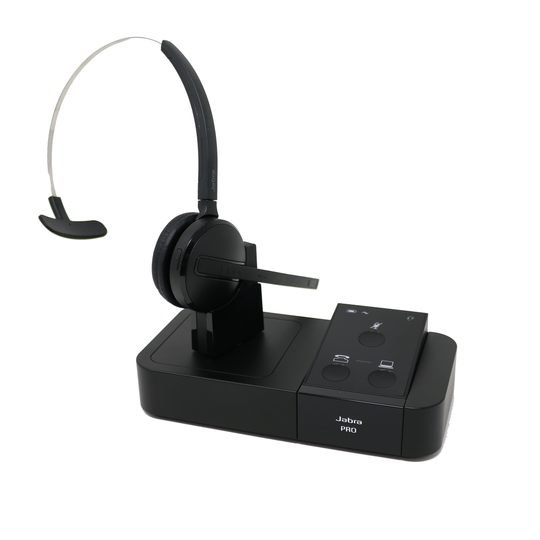 Jabra PRO 9450 Midi Boom Convertible Wireless Headset (Certified Renewed)