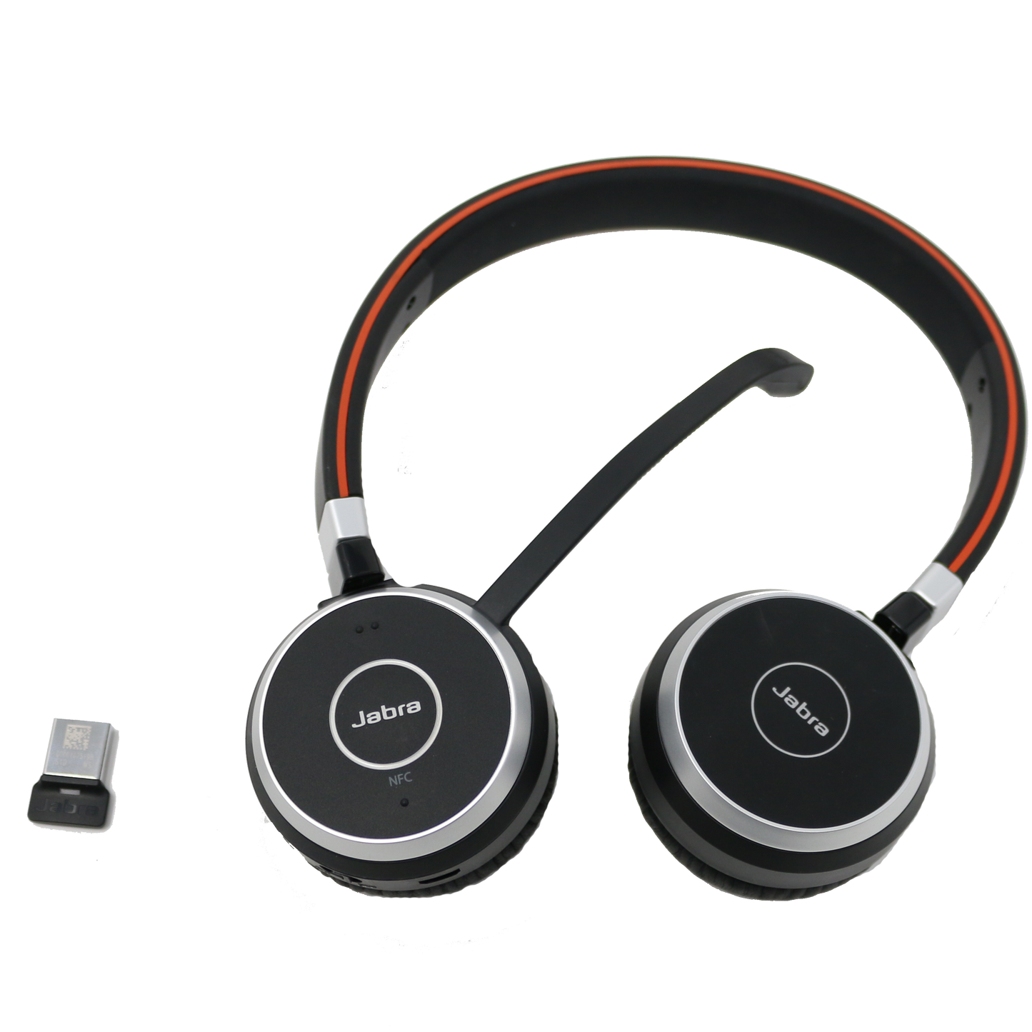 Jabra Evolve 65 DUO UC Bluetooth Wireless Headset with USB Dongle (Certified Renewed)