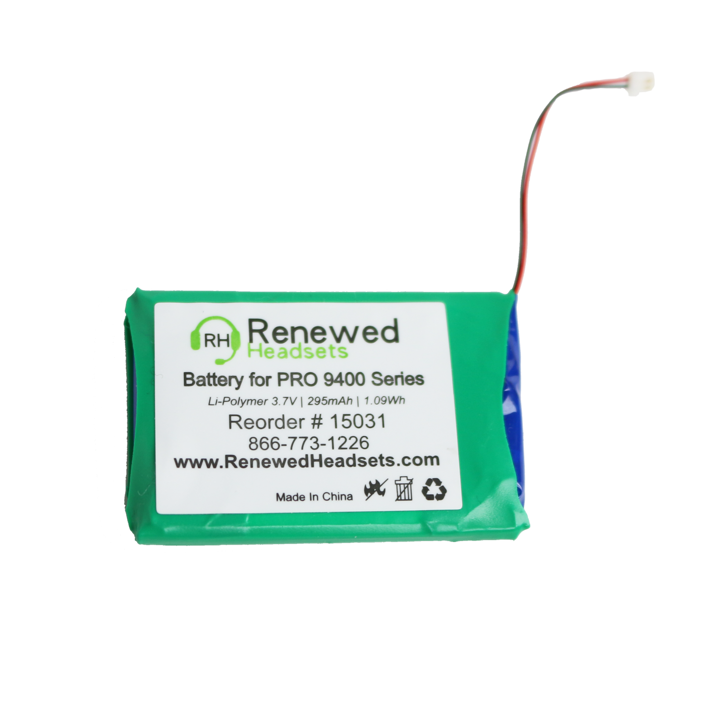 Compatible Replacement Battery For Jabra Pro 9400, 9450, 9460 and 9470 Wireless Headsets