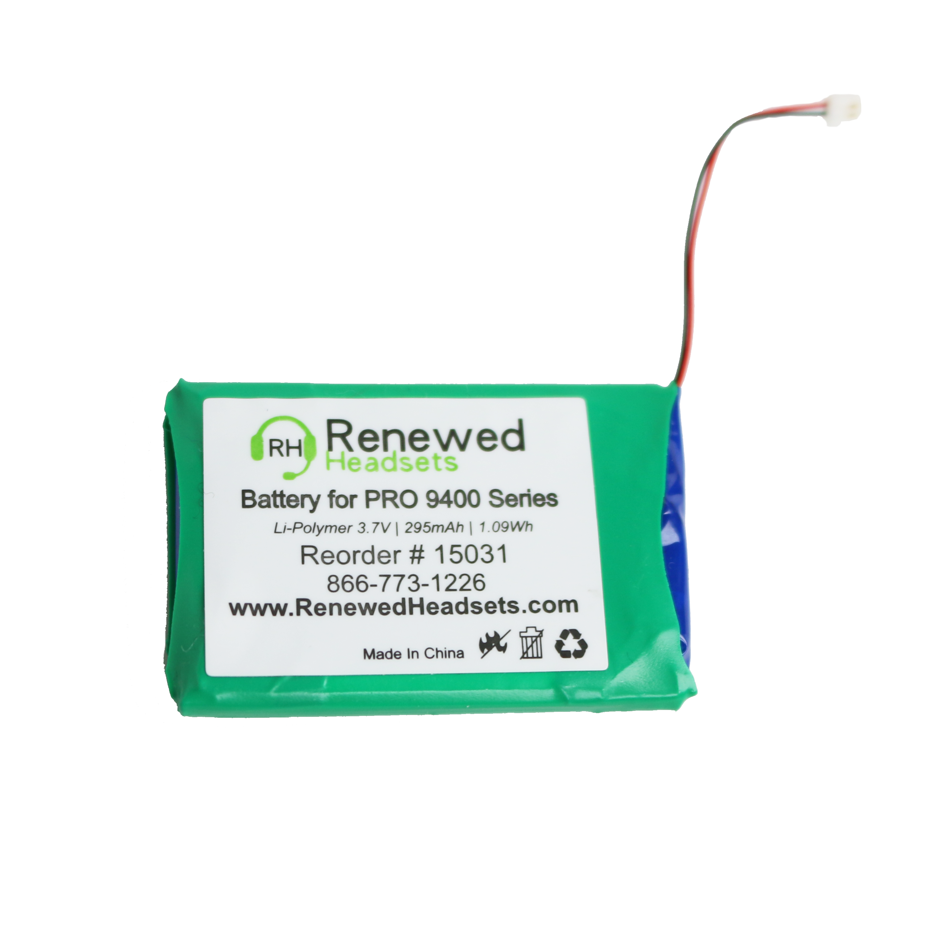 Replacement Battery Jabra Pro 9400, 9460 9470 – Renewed Headsets